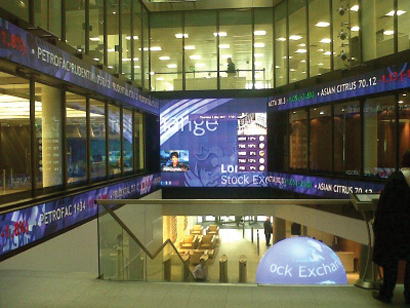 Christie MicroTiles at London Stock Exchange