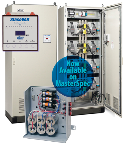 StacoVAR Power Factor Correction Equipment Specification Now Available on MasterSpec