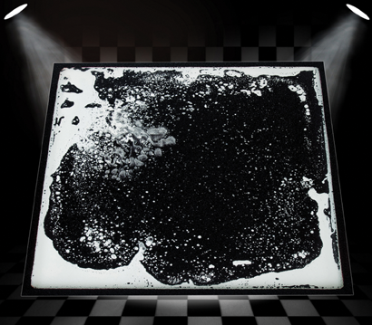 Holo-Walls Black and White Liquid Floor Tiles