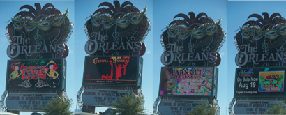 Digital signage outside the Orleans Casino in Las Vegas