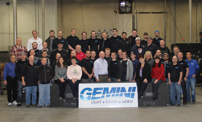 The crew at Gemini Light, Sound, Video