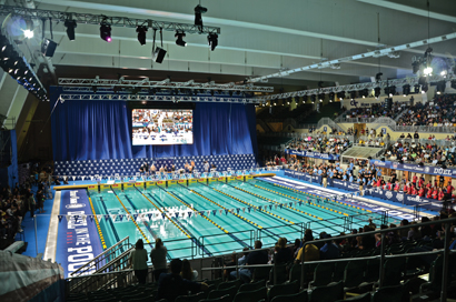 The all-star swim meet was sponsored by Mutual of Omaha