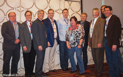 From left, Tim Roberts, Karl Ruling, Steven Adelman, John Brown, Dave Frey, Mary Lou Figley, Jim Digby, Ed Wannebo, Keith Bohn, Hadden Hippsley