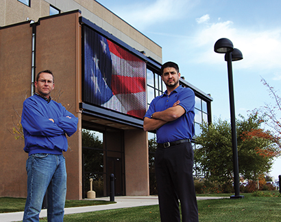 Bo Ivers and Matt Anderson of Daktronics