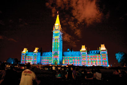 Christie 3-chip DLP projectors will be used for a sound and light show that tells the story of Canada’s history by lighting up Parliament Hill