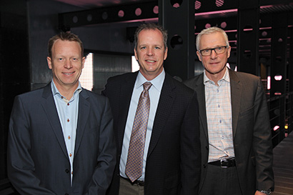 » From left, Christian Engsted, president, Martin Professional; Blake Augsburger, president, Harman Professional; Jens Bjerg Sorensen, president/CEO, Aktieselskabet Schouw & Co. (Martin Professional’s former parent company).