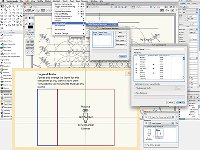 Vectorworks Spotlight Label Legend Manager