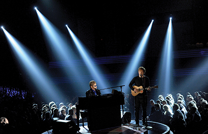 At the Grammys, Elton John and Ed Sheeran perform