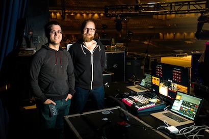 Video director Rusty Anderson (left) and music director/keyboardist Matt Gilder