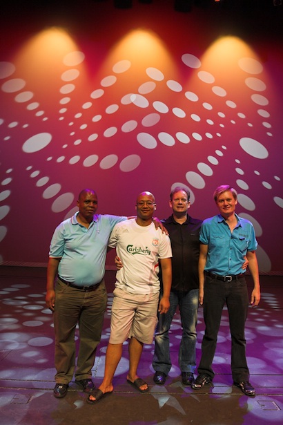 Lighting Technicians Jacob Langa and Michael Behrens, Senior Lighting Technician Simon King, Stage Services Manager Leon Barnard