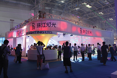 PR Lighting's booth at the 2013 Palm Expo in Beijing, China