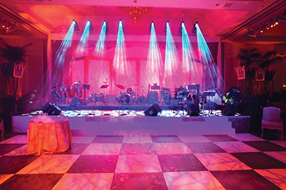 Active Production and Design's setup for a social event.