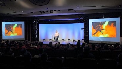 LD Jason Lyons gives keynote speech at ETC CUE 2011. Photo: Mike Nicolai.