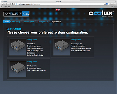 coolux Product Configurator