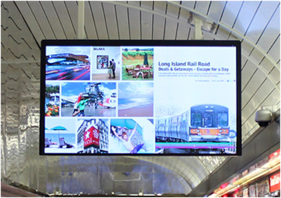 Nanolumens at NYC's Penn Station.