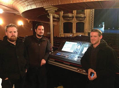 LX600 console with (left to right) Henry Norton, Dane Fletcher and Cameron Lithgow