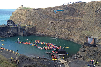 Red Bull Cliff Diving in Wales Supported with LED Screens from XL Events