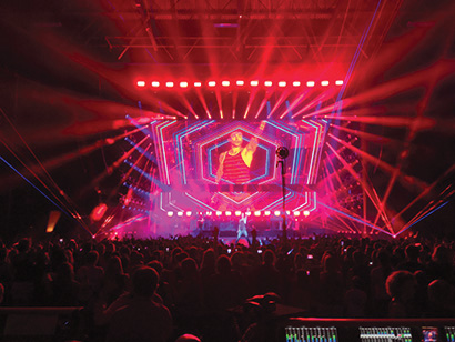 Maroon 5 performed with a visual assist from two customized Avolites Media Ai Infinity servers