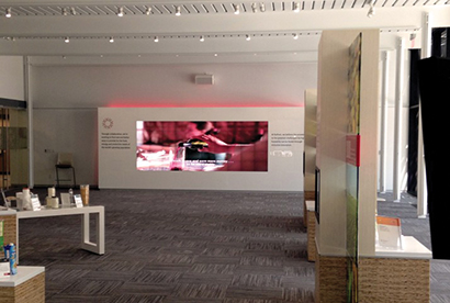 AVI Systems provided a digital display wall built with a 10-by-5-unit (WxH) configuration of Christie MicroTiles at the DuPont Innovation Center in Johnston, IA.