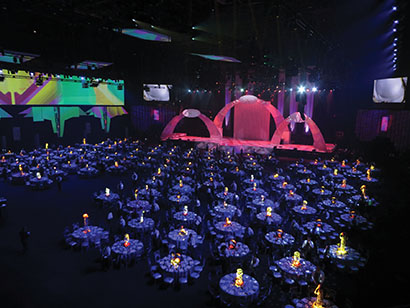 a 70-minute set for a special New Year’s Eve VIP Party that MGM Grand staged for high-rolling guests Dec. 31. Photo by Carrie Fedewa/Amazing Industries.