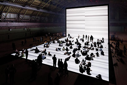 Ryoji Ikeda: the transfinite, test pattern; Park Avenue Armory; photo by James Ewing