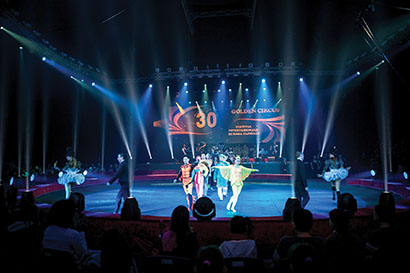 For the 2013 Golden International Circus Festival in Rome, LD Massimo Tomasino specified 24 Robe Robin Pointes and 24 Robe Robin 600 LEDWashes.