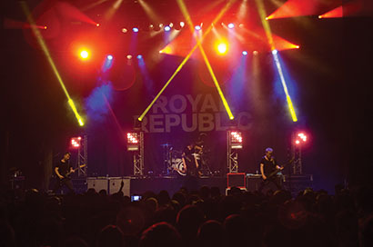 Swedish rock band Royal Republic as been relying on lighting technology made by Steinigke