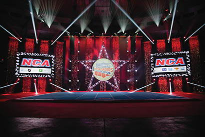 Gemini used Sharpy Wash fixtures for the recent National Cheerleaders Association’s High School National Championships at the Dallas Convention Center.