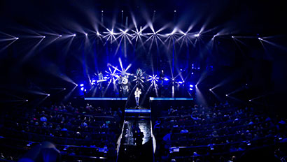 LD Rene Johve's design for The Song of Estonia competition, whose winner represents the country in the Eurovision Song Contest, used more 80 Robe moving lights, including 32 Robin Pointes