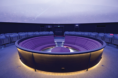 Auviso provided SGM’s P-5 wash lights as part of a refurbishment for the Swiss Museum of Transport Planetarium in Lucerne, Switzerland