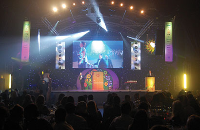 Sounds Commercial Uses S+H Technical Glux 3.9mm LED Screen for Affinion Event