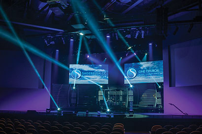 Stephen MacAurther, VAST lighting systems designer and engineer, steered the church toward Elation EPV762 video panels.