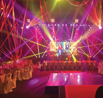 San Luis Salute 2014, with lighting from Toucan Productions. The event celebrates Mardi Gras