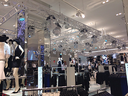 Levy Lighting Provides Elation Gear for H&M Flagship Store. Photo by Levy Lighting.