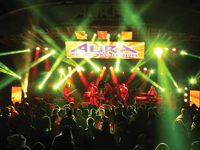 Design Oasis provided Chauvet Professional lighting and video gear for the 2014 AURA Music & Arts Festival