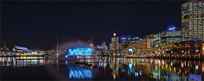 TDC Supports Vivid Sydney with 50 Projectors; coolux, Watchout Gear. Photo by Rodney Campbell.