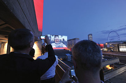 Projection Studio Helps Put Vodafone Firsts On The Map. Pictured here, London National Theatre.