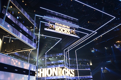 Pete's Big TVs provided more than 2,000 LED video tiles for 'Fashion Rocks Live.' Photo: Atomic Design