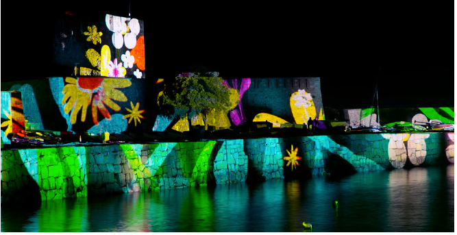 For the nonprofit Branchage Festival, an event pairing live music performances with silent film projection on this Channel Island off France’s northwest Normandy Coast, U.K. projection specialists QED Productions undertook one of their most ambitious projection-mapping challenges yet: to projection-map the seaside environs of St. Aubin's Fort, located on a tidal island connected to the larger island of Jersey at low tide.