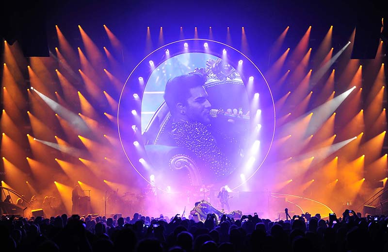 Queen + Adam Lambert 2014 tour photo by Steve Jennings