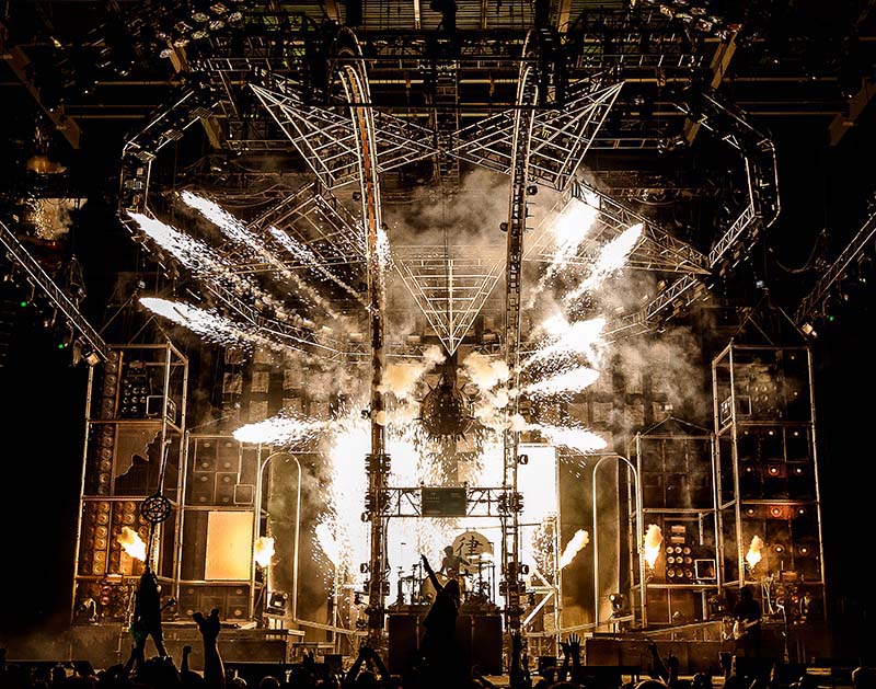 Matt Mills directed the lighting on Motley Crue's Fiinal Tour. The band will resume touring overseas in 2015.