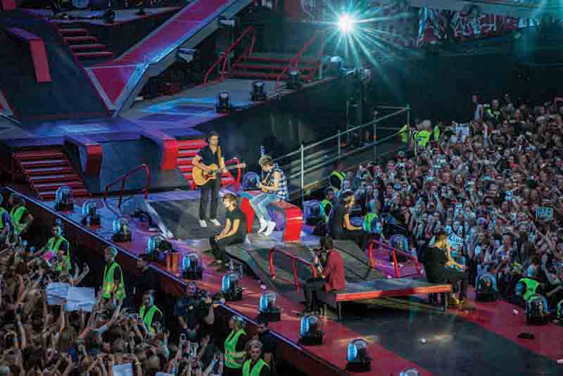 One Direction (c) Calvin Aurand. The tour ran from late April to October 2014 with legs in South America, Europe and North America