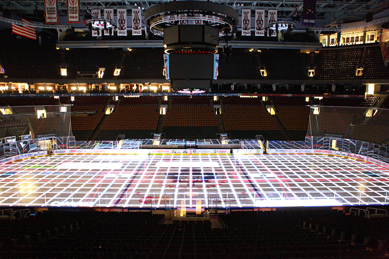 Solotech Uses Lightware Matrix Switcher for Toronto Maple Leaf Player Intro Projections