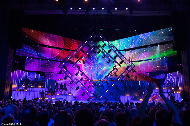 The LED screens filled the whole of the upstage area and showed a mix of Graphics Playback and VT Broadcast Packages (c) The BBC