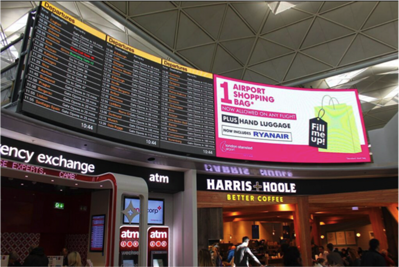 The massive passenger-engagement solution is the first curved screen to be installed at any airport in the United Kingdom