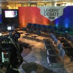 The Worm Studio during the BBC broadcast of live election debate in London