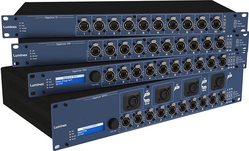 GigaCore Ethernet switches with AES67/Dante Interoperability Support