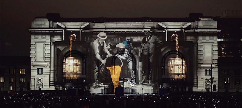 Union Station Centennial Celebration, a scene form ‘The Monument Comes Alive'