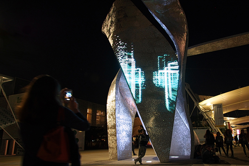 Milan Expo Immersive LED Metal Sculpture