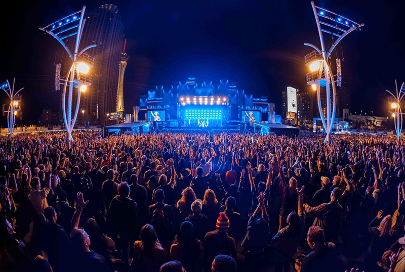 Bruno Mars at Rock in Rio Las Vegas with Ayrton MagicDot-R and Ayrton IntelliPix-R in full support. (c) Fred Morledge